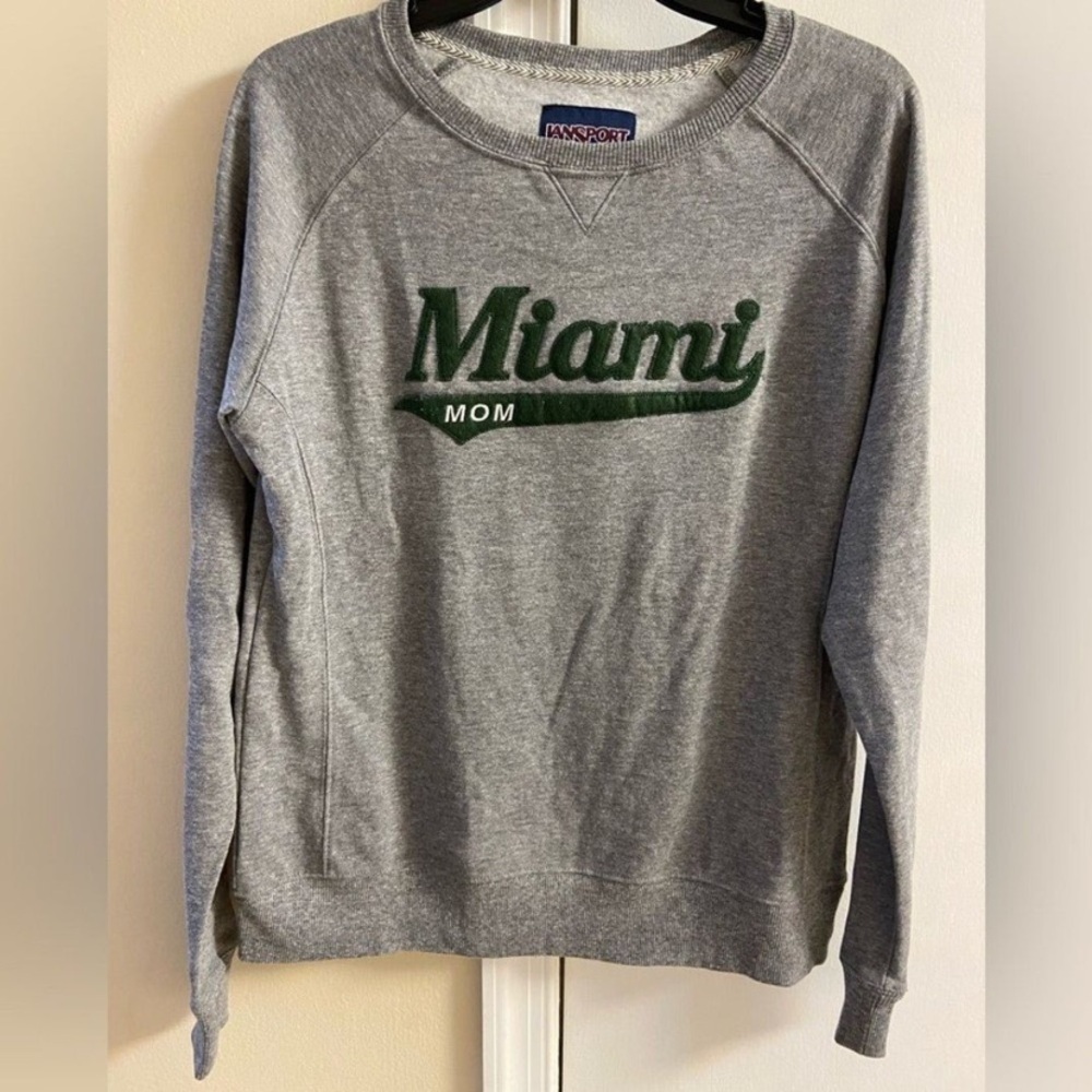 Jansport Gray Miami Mom Sweatshirt Medium
